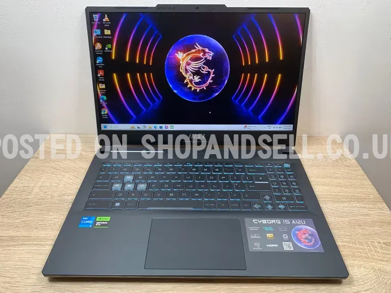 MSI i5 12thGen 16GB 512GB SSD UltraFast Gaming Slimline 144hz Laptop, RTX 4GB Graphics