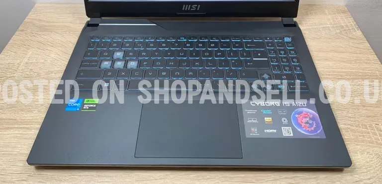 MSI i5 12thGen 16GB 512GB SSD UltraFast Gaming Slimline 144hz Laptop, RTX 4GB Graphics