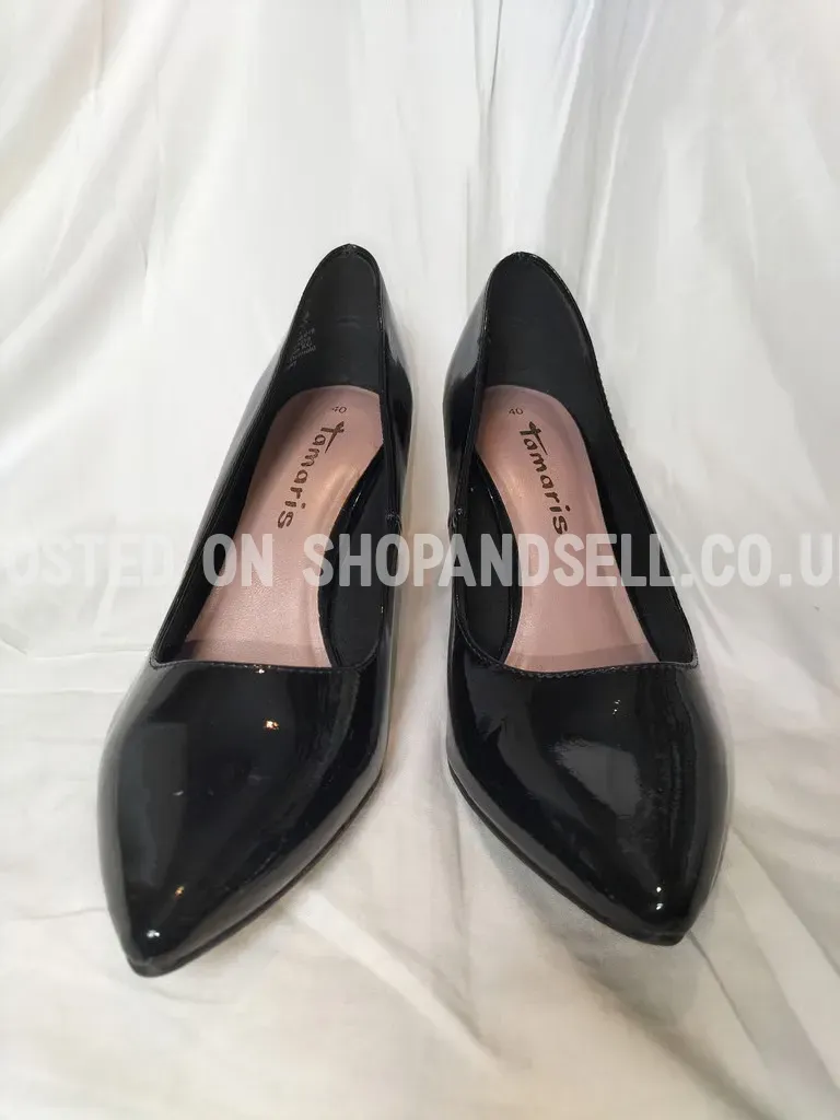 Tamaris Black Patent Heels