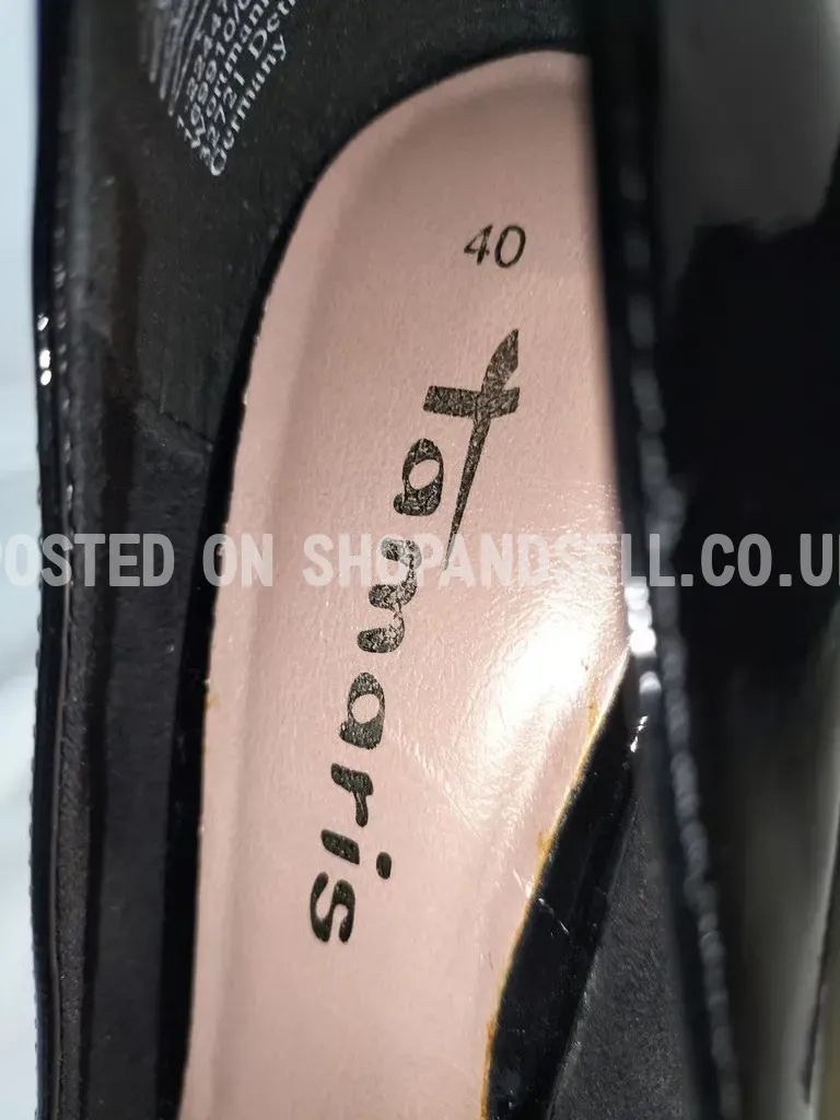 Tamaris Black Patent Heels