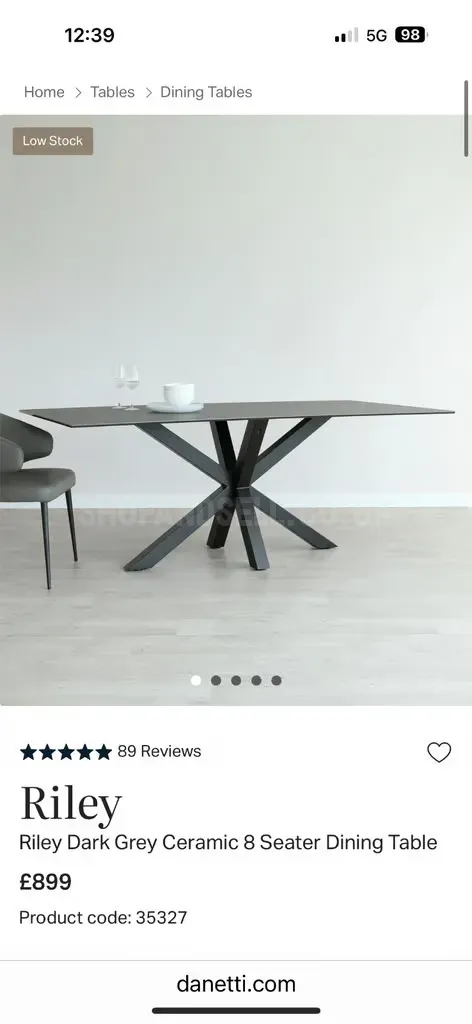 Stunning dining table (half price from cost new)