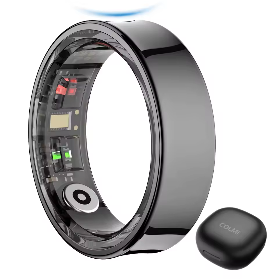2024 COLMI R09 Smart Ring Men Women with Charging Case, Health and Sleep Monitor, Skin Temperature Monitor, 60 days battery life