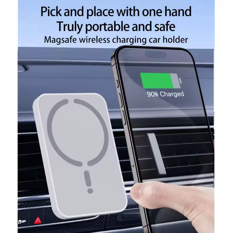 100W Magnetic Wireless Car Charger Air Outlet Phone Holder for iPhone