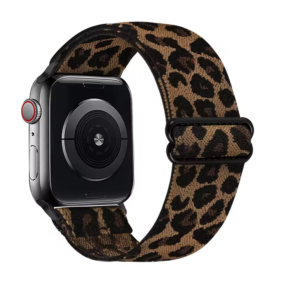 Leopard Stretchy Nylon Watch Band