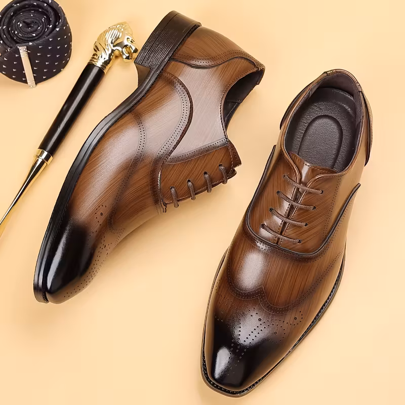 MIOEERT Men's Classic Wing Tip Dress Shoes. 