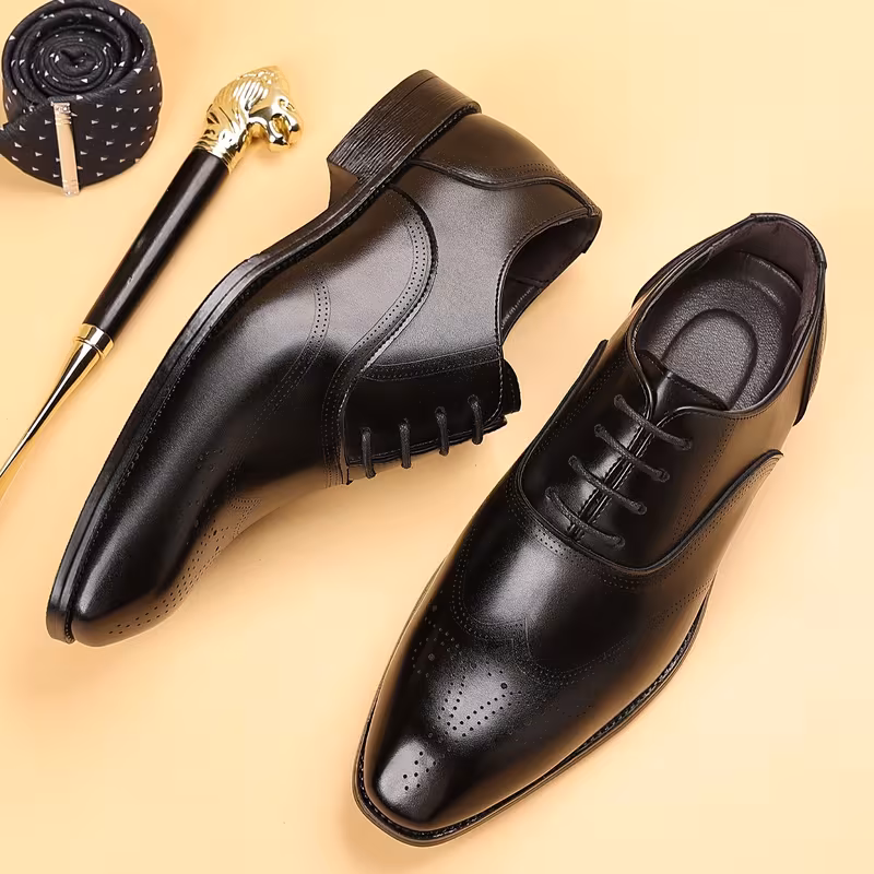 MIOEERT Men's Classic Wing Tip Dress Shoes. 
