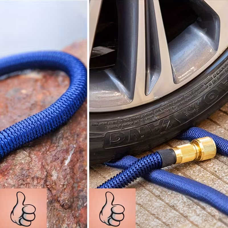 Expandable Garden Hose Set with High-Pressure Nozzle