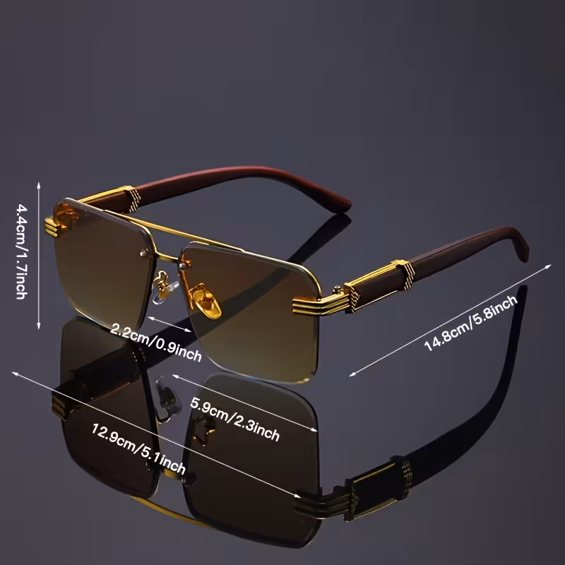 3pcs Retro Golden Fashion Glasses for Women And Men