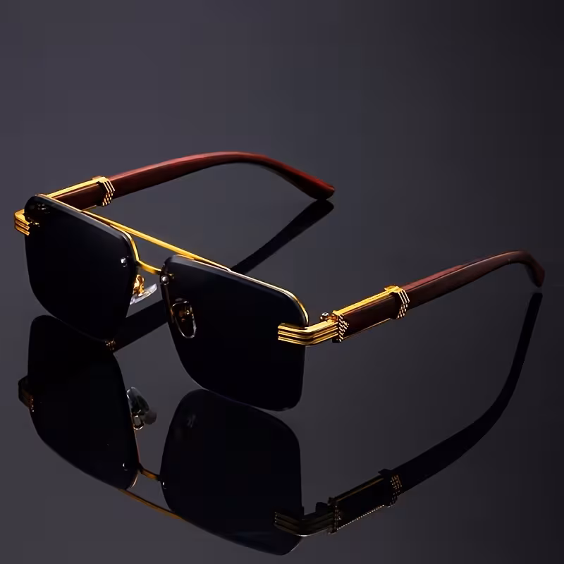 3pcs Retro Golden Fashion Glasses for Women And Men