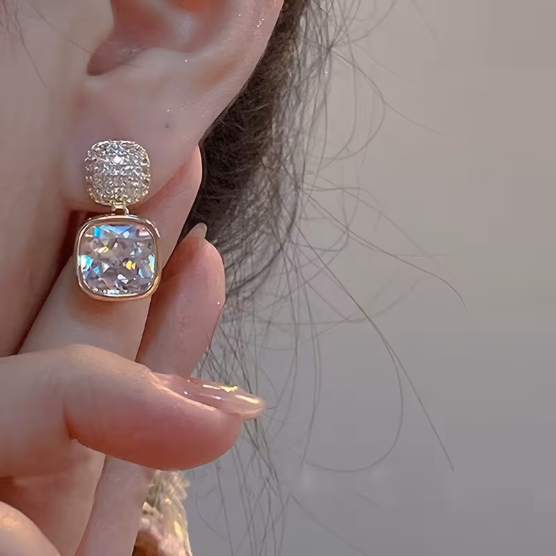 1 Pair Luxury Rhinestone