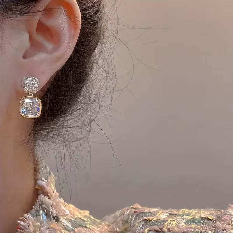 1 Pair Luxury Rhinestone