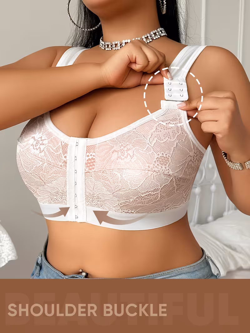 MIOTAN Plus Size Caramel Seamless Wireless Bra for Women