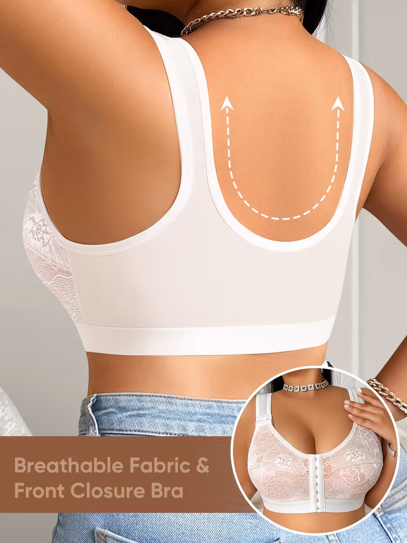 MIOTAN Plus Size Caramel Seamless Wireless Bra for Women