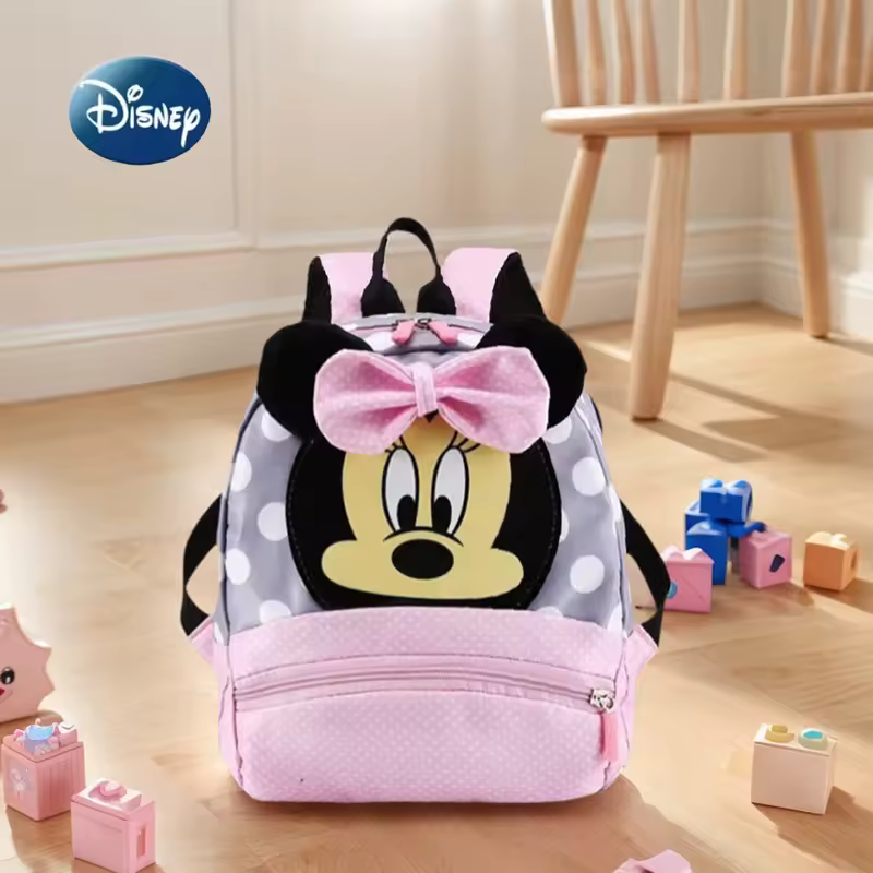 Disney New Backpack 2025 Minnie Schoolbag For Kids 