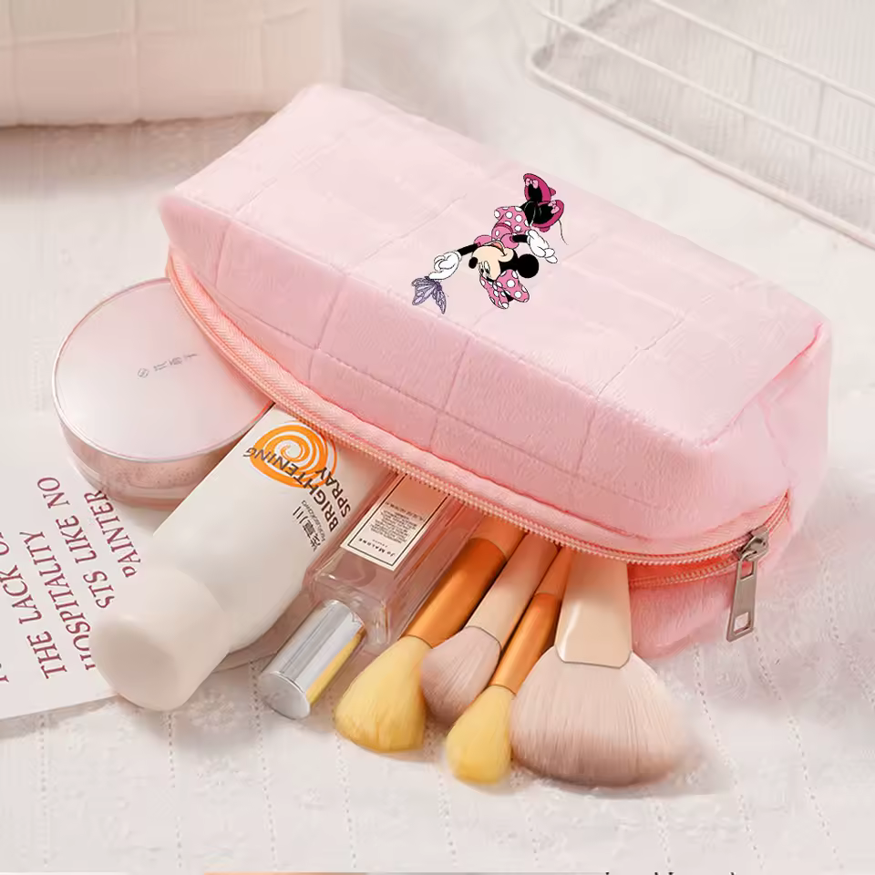 Disney Daisy Duck Mickey Minnie Pillow Design Cosmetic Bag