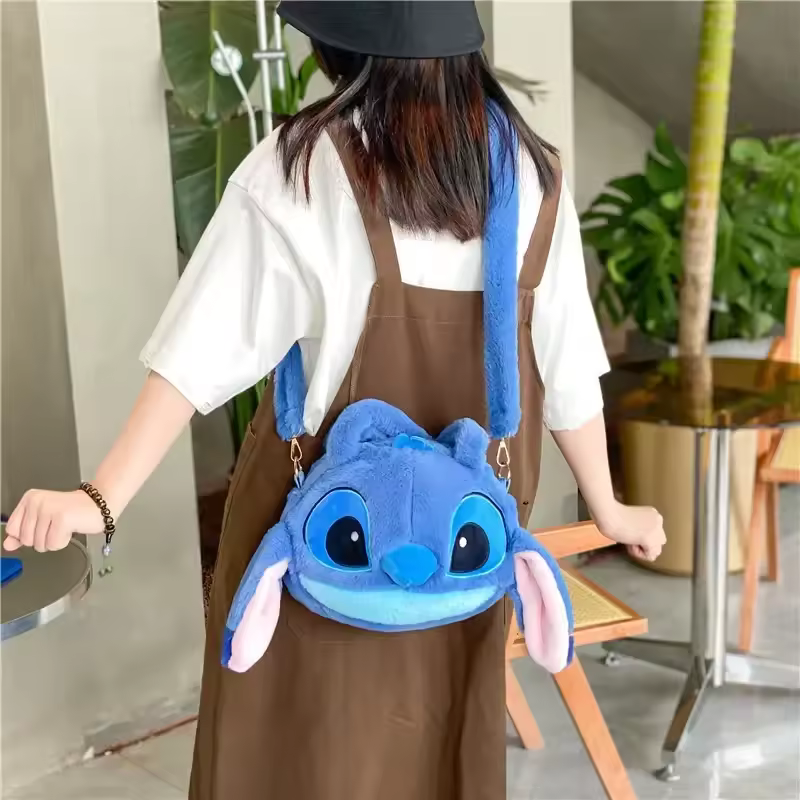 Disney New Lilo &amp; Stitch Plush Toys Kawaii Plush Messenger Bag