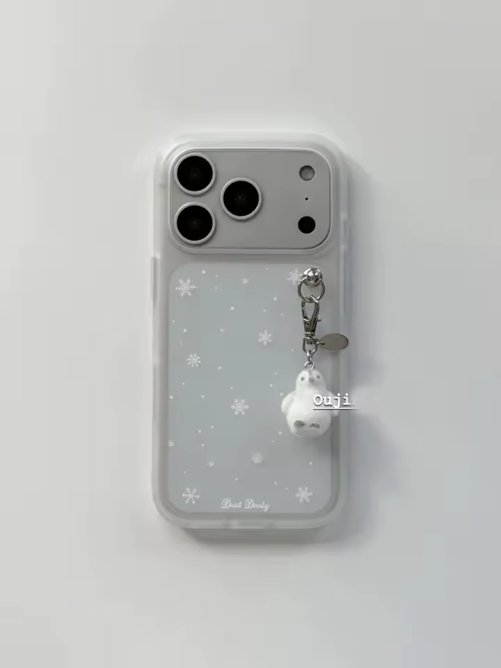 New Winter Full Screen Snowflake Phone Case For iPhone