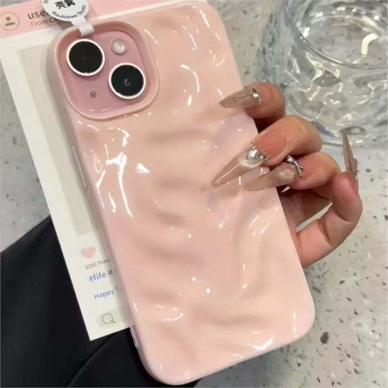 Luxury 3D Wrinkle Case For iPhone 