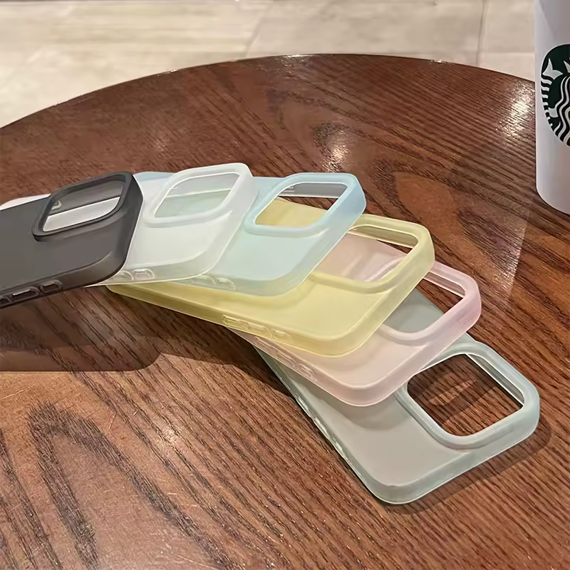 Soft Matte Candy Transparent Phone Case For iPhone 