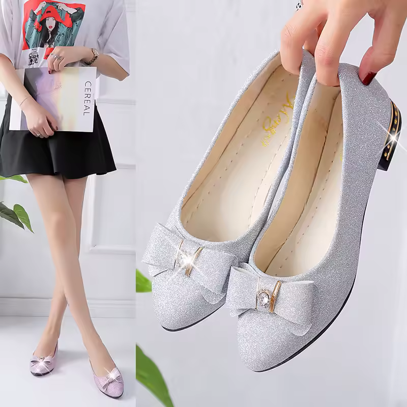 Women Flats Bowknot Single Shoes 