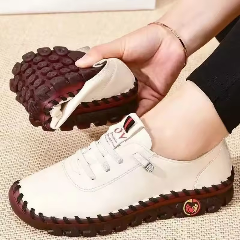  Women's Shoes Middle-aged Mom Shoes White Shoes Flat Casual Shoes