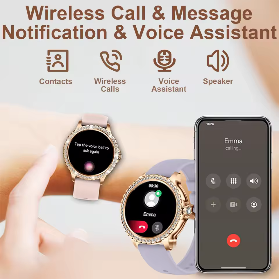 Smart Watch for women touchscreen Fitness Tracker 