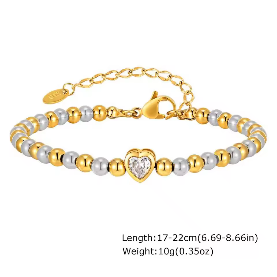 Two Tone Chain Bracelet for Wome