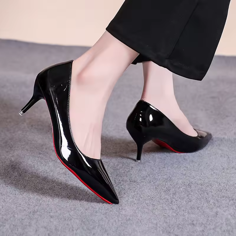 Sexy Pointed Toe Patent Leather High Heels for women