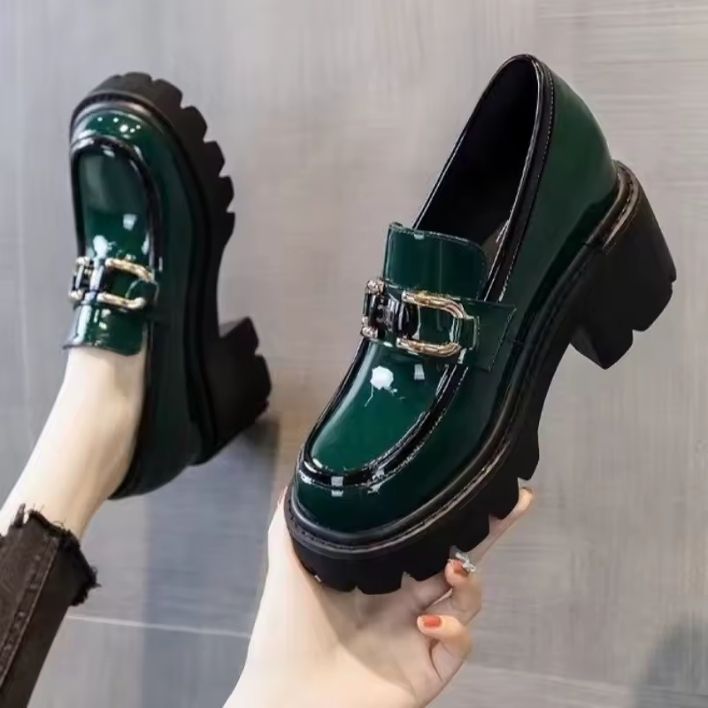  Women's Thick Sole High Heel Metal