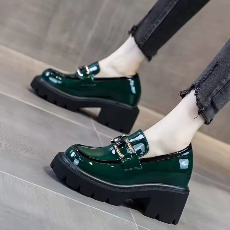  Women's Thick Sole High Heel Metal