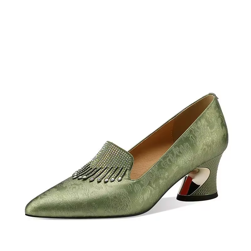 Women fashion light weight comfort square heel shoes