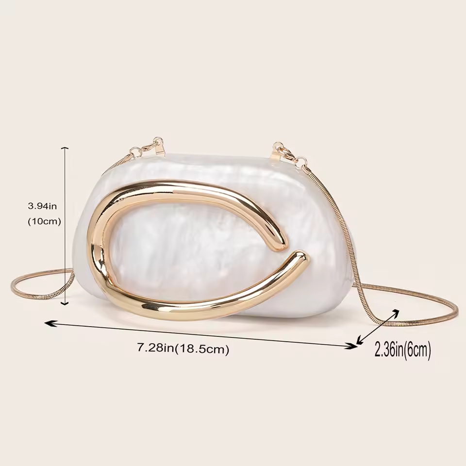 Women's Handbag Bride Metal Gold 
