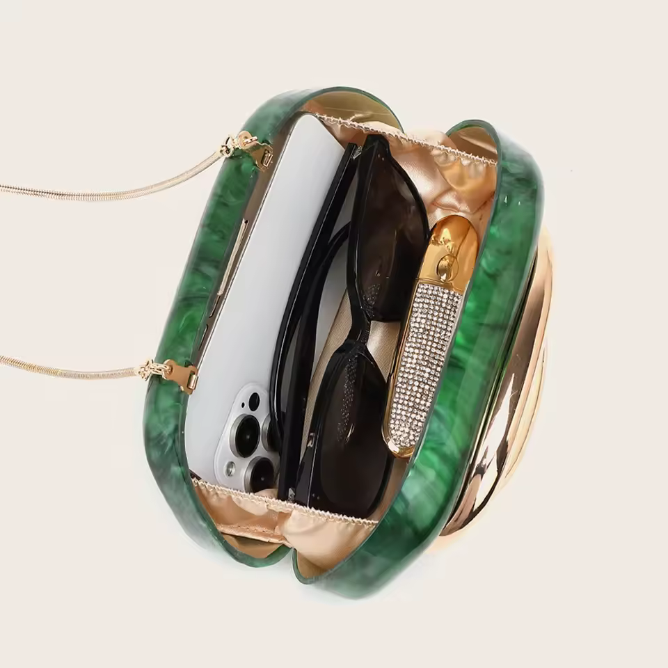 Women's Handbag Bride Metal Gold 