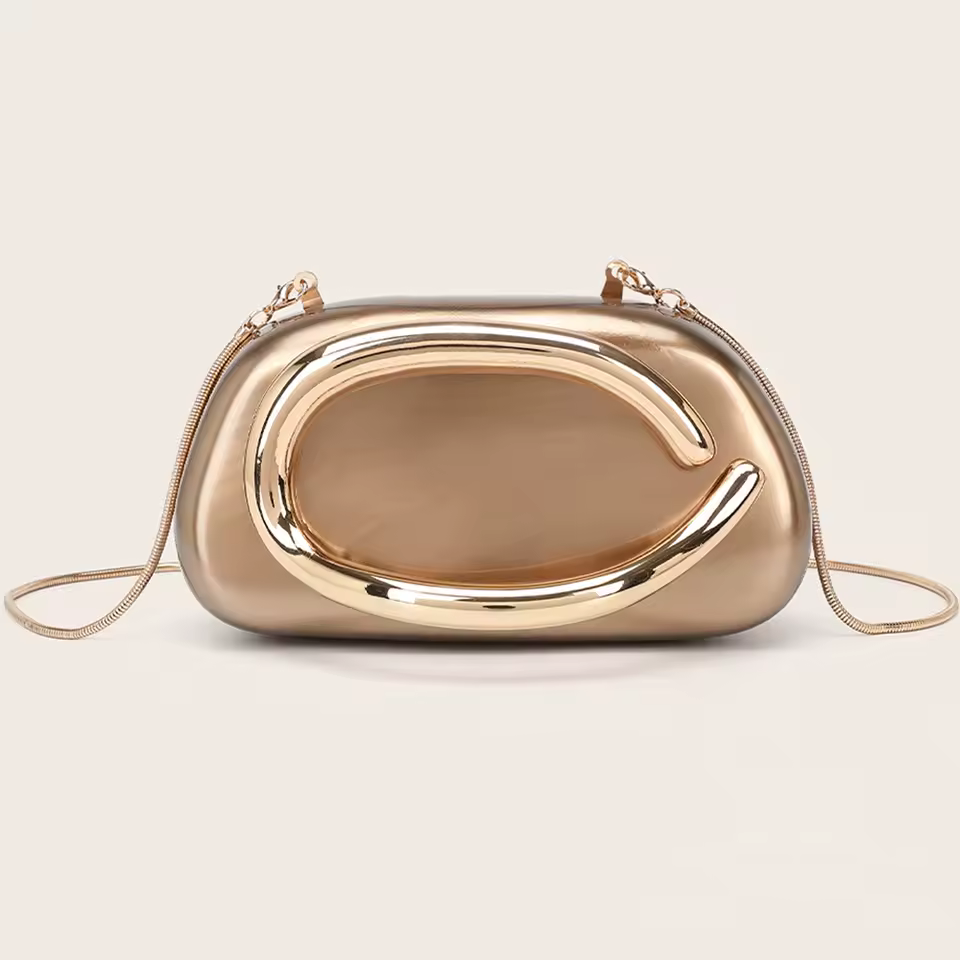 Women's Handbag Bride Metal Gold 