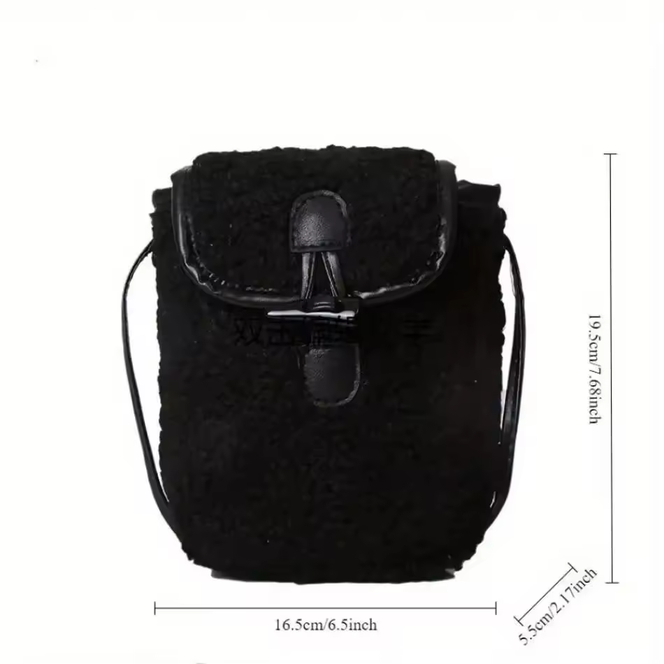 Women's Retro Lamb Fleece Bag 
