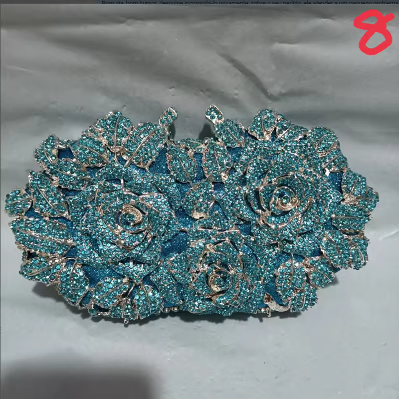  Women Crystal Clutches Bridal Handbags Wedding Party Cocktail