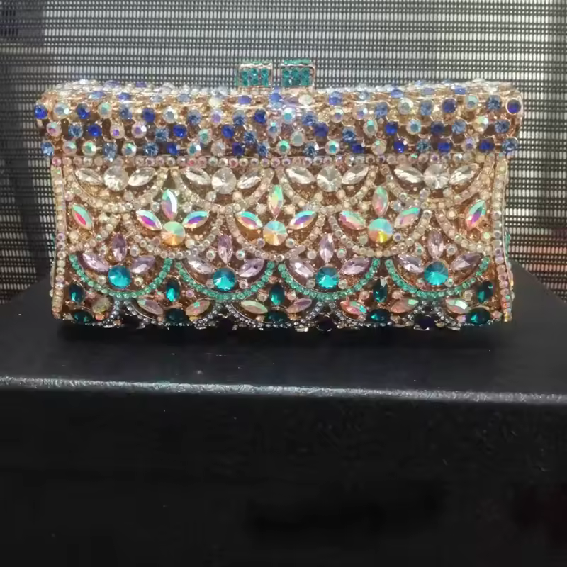 Women Rhinestones Clutch Purse