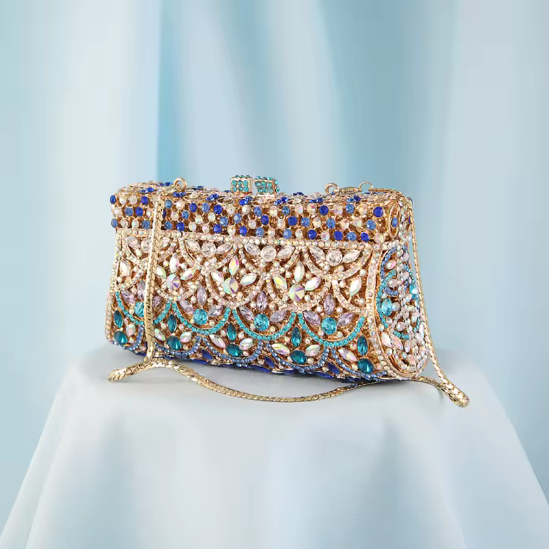 Women Rhinestones Clutch Purse