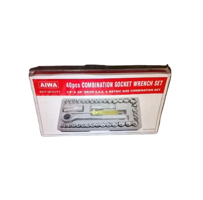 40-Piece Socket Wrench Set with Ratchet Case – 1/4" & 3/8" Drive