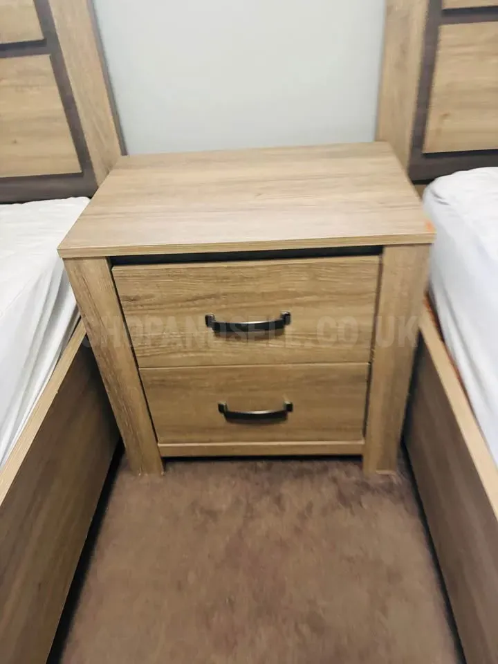 2 Twin size beds with drawers with night stand